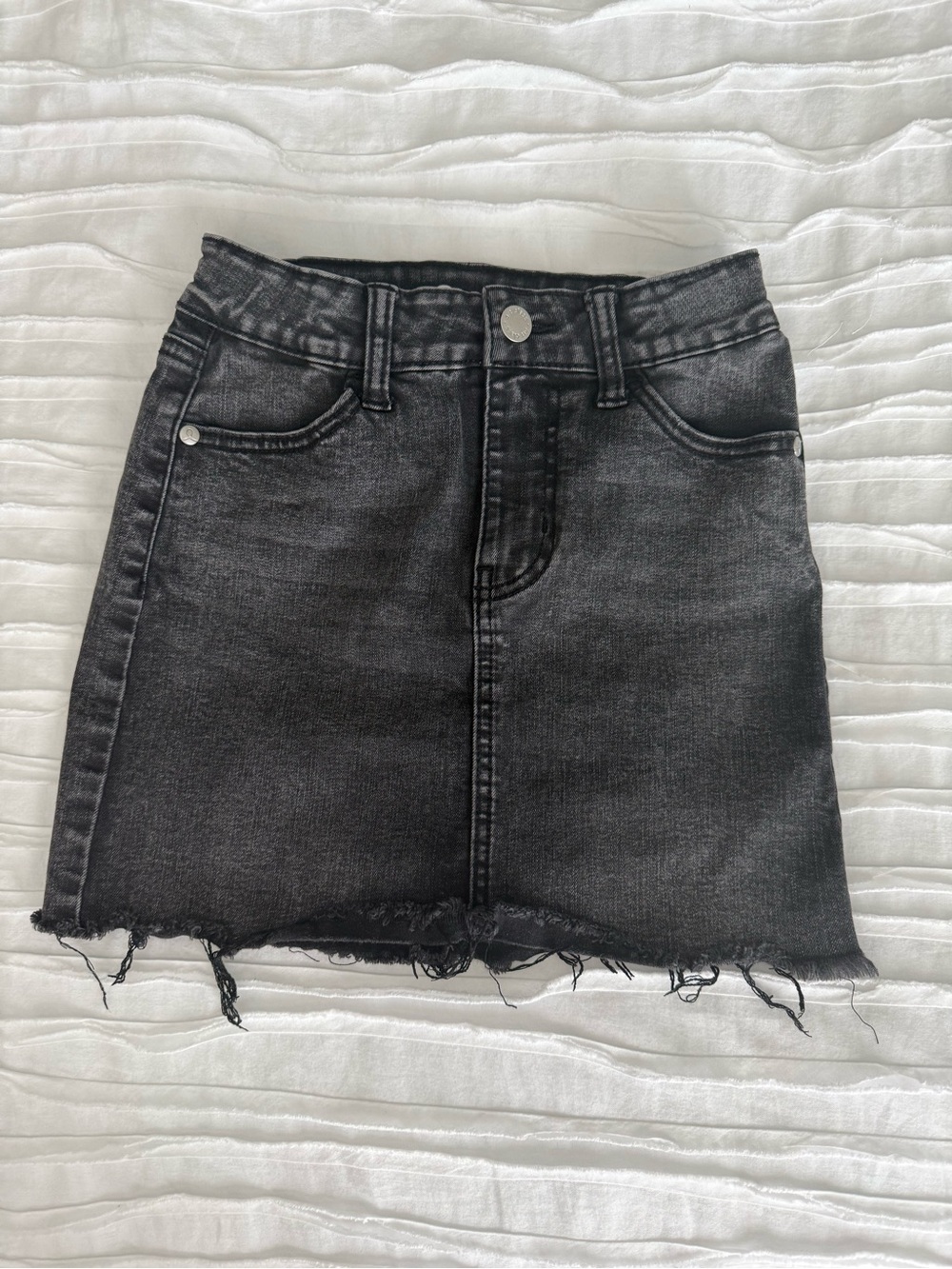 Little girls black denim skirt size 7/8